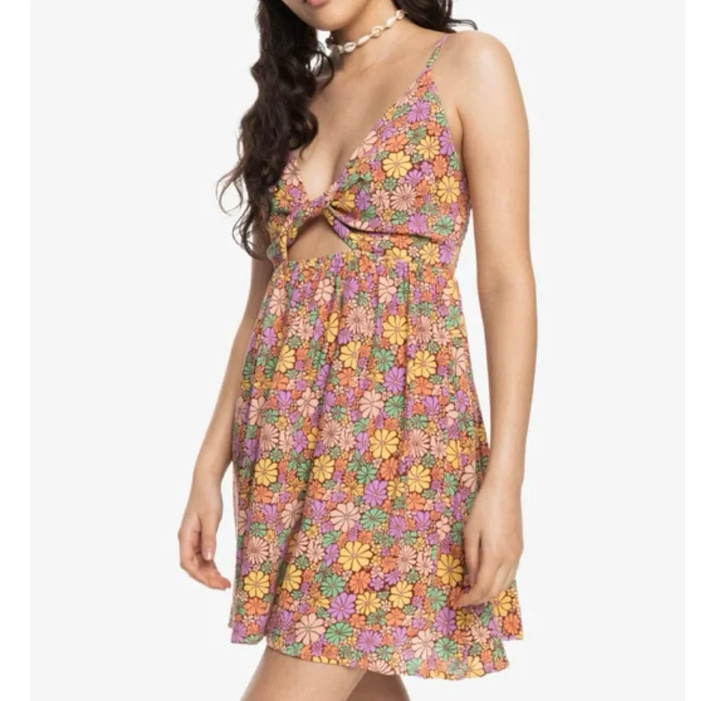 ROXY Evening Glow Again Floral Sleeveless Dress-Root Beer | XL - Picture 10 of 10